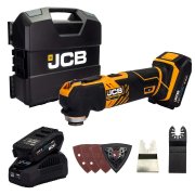 JCB 18V Cordless Multi Tool, 2 x 2.0Ah Batteries, Anti-vibration & Variable Speed
